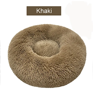 Manufacturer wholesale round warm soft plush dog pet bed