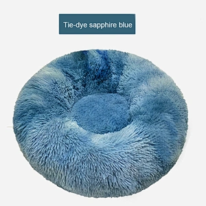 Manufacturer wholesale round warm soft plush dog pet bed