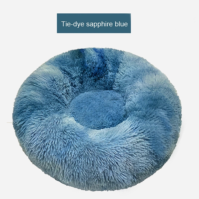 Manufacturer wholesale round warm soft plush dog pet bed