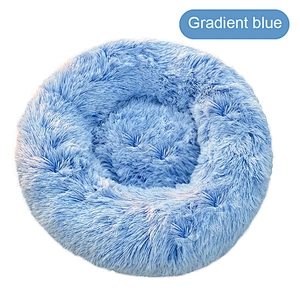 Hot Sale Popular Durable Many Colors Custom Color Available Autumn Winter Thickened Plush Donut Pet Bed for Cat Res