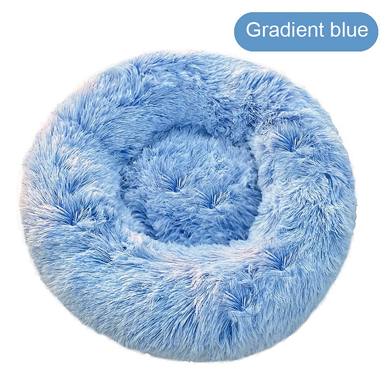 Hot Sale Popular Durable Many Colors Custom Color Available Autumn Winter Thickened Plush Donut Pet Bed for Cat Res