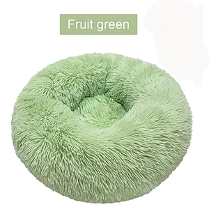 Hot Sale Popular Durable Many Colors Custom Color Available Autumn Winter Thickened Plush Donut Pet Bed for Cat Res