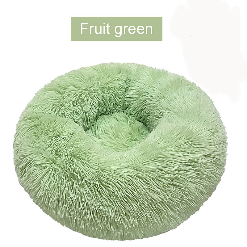 Hot Sale Popular Durable Many Colors Custom Color Available Autumn Winter Thickened Plush Donut Pet Bed for Cat Res