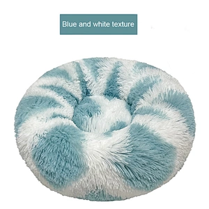 Manufacturer wholesale round warm soft plush dog pet bed