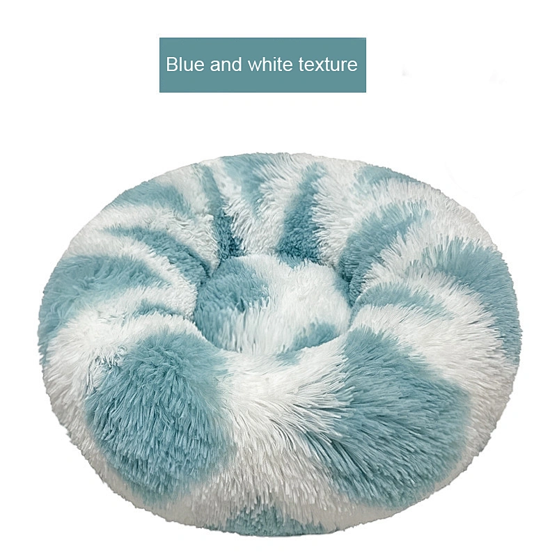 Manufacturer wholesale round warm soft plush dog pet bed