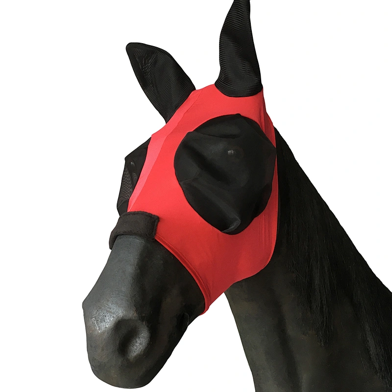 Comfortable lightweight fly mask horse mesh masks smooth stretchy horse face cover