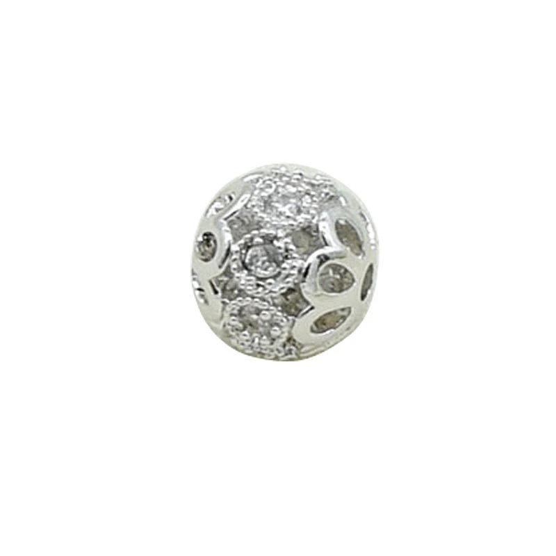 8mm Brass CZ Beads  Charms Bracelets Supplies  Earrings Making Material DIY  Flower Beads  Earring Components For Jewelry Making