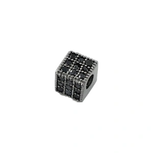 CZ Bead Cubic Brass Square Beads  Jewelry Parts  Spacer Beads  Jewelry Parts  Bracelet DIY Bracelet Charms  For Jewelry Findings