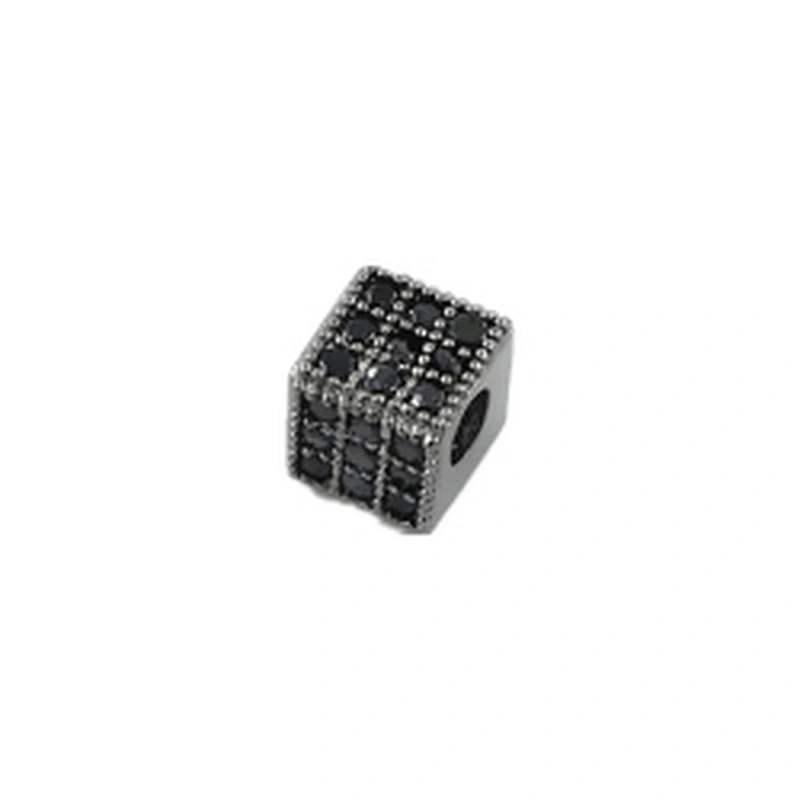 CZ Bead Cubic Brass Square Beads  Jewelry Parts  Spacer Beads  Jewelry Parts  Bracelet DIY Bracelet Charms  For Jewelry Findings