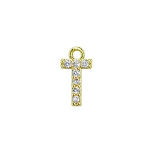 Micro Pave Pendants pave charms Bracelet diy earring charming part Bracelet Accessories Pendant letter charms for jewelry making