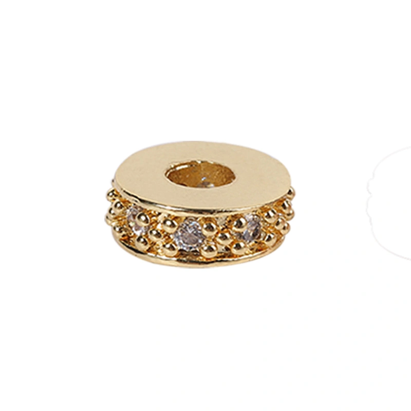 Copper Spacer Jewelry Making Micro Pave Zircon Charms Spacers for Jewelry Making DIY Spacers CZ Beads