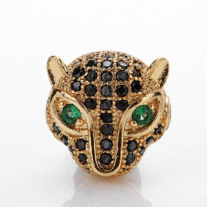 CZ Cubic Bead Earrings Material Jewelry Leopard Brass Beads Spacer Accessories Jewelry Necklace Accessories For Jewelry Findings