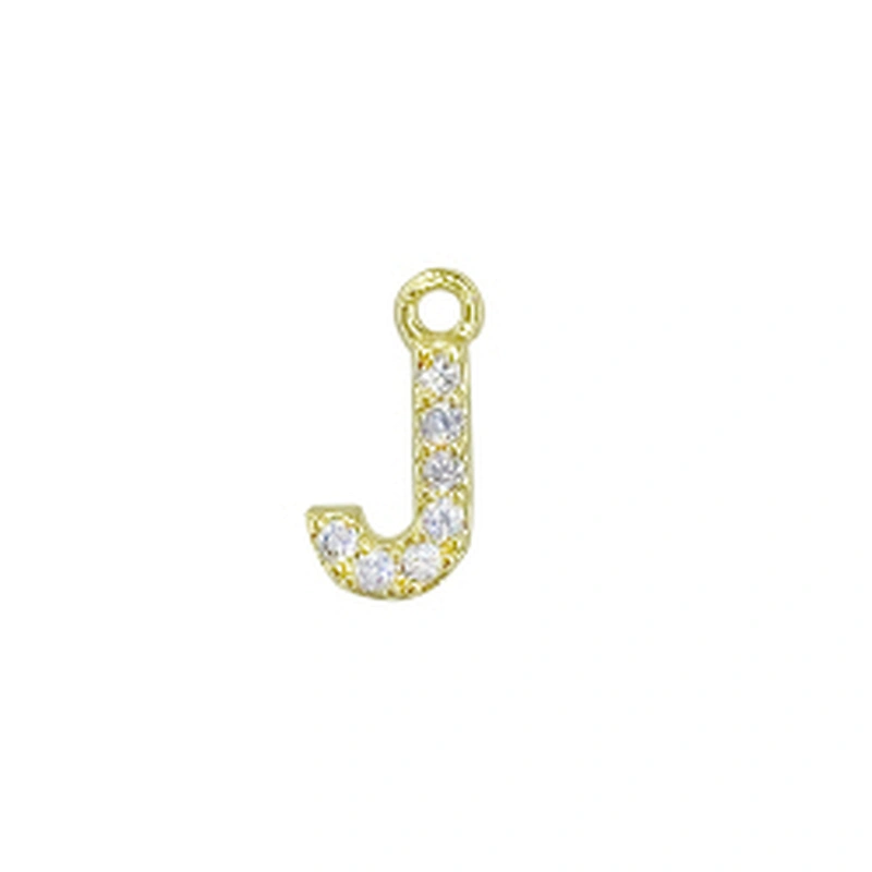 Micro Pave Pendants pave charms Bracelet diy earring charming part Bracelet Accessories Pendant letter charms for jewelry making