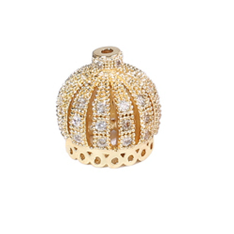 CZ Brass Crown Beads Necklace Beads DIY Metal Jewelry Accessories Jewelry Findings & Components Raw Materials For Jewelry Making