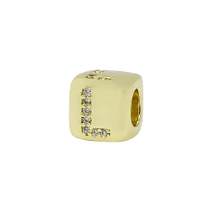 Alphabet Bead  Micro Pave Connectors  Bracelet DIY  Brass CZ Zirconia Beads Bracelet Accessories Letter Beads For Jewelry Making
