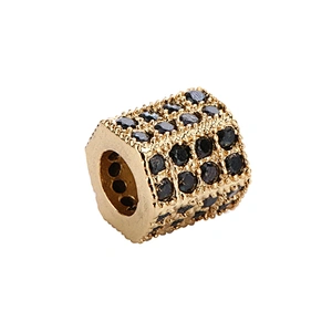 Cubic Jewelry Parts  Beads Spacer Bracelet Polygon Large Hole Beads Necklace Beads DIY Jewelry Charms Charms For Jewelry Making