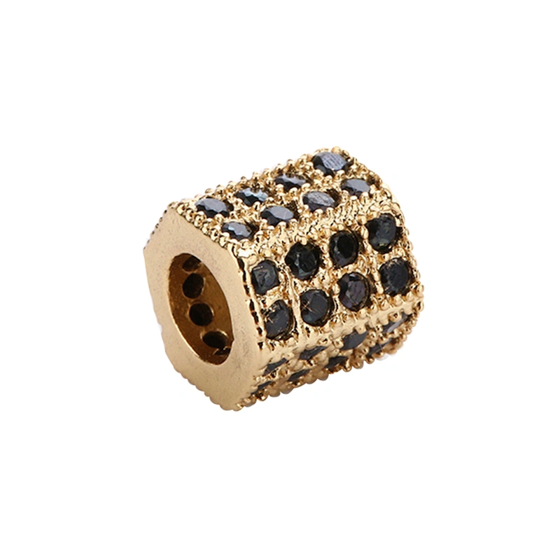 Cubic Jewelry Parts  Beads Spacer Bracelet Polygon Large Hole Beads Necklace Beads DIY Jewelry Charms Charms For Jewelry Making