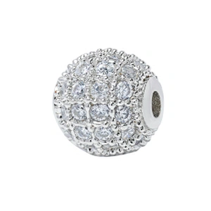 8mm CZ Spacer Beads Jewelry Parts Making Wholesalers Earring Charms Necklaces Micro Pave DIY Round Beads for Jewelry Making