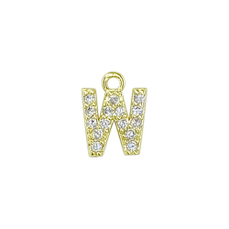 Micro Pave Pendants pave charms Bracelet diy earring charming part Bracelet Accessories Pendant letter charms for jewelry making