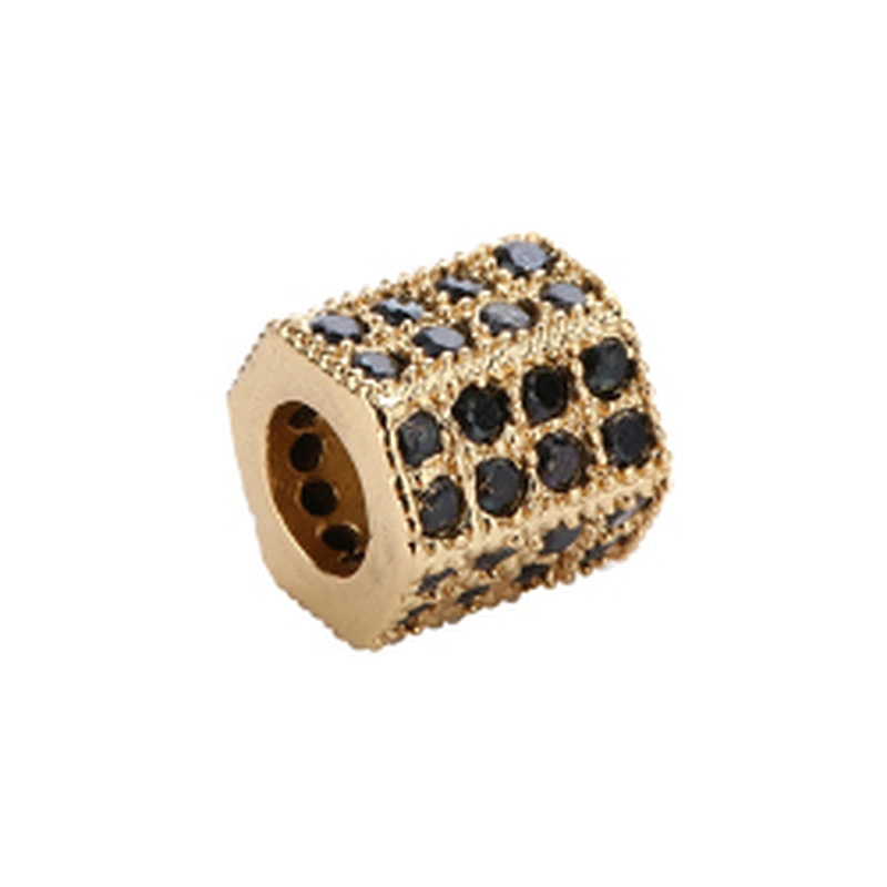 Cubic Jewelry Parts  Beads Spacer Bracelet Polygon Large Hole Beads Necklace Beads DIY Jewelry Charms Charms For Jewelry Making
