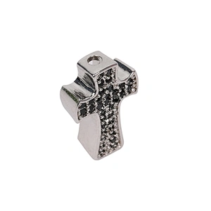 Cross Charms Brass Jewellery Beads  Micro Pave Connectors Jewelry Findings Charm Earrings Material  Pendants For Bracelet making