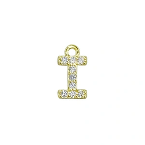 Micro Pave Pendants pave charms Bracelet diy earring charming part Bracelet Accessories Pendant letter charms for jewelry making