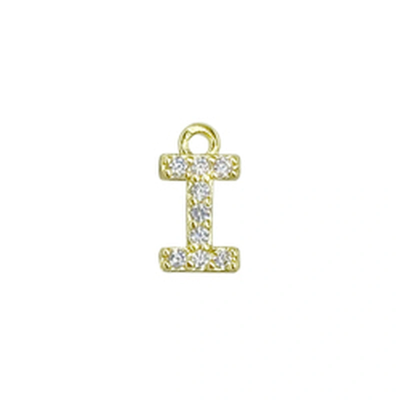 Micro Pave Pendants pave charms Bracelet diy earring charming part Bracelet Accessories Pendant letter charms for jewelry making