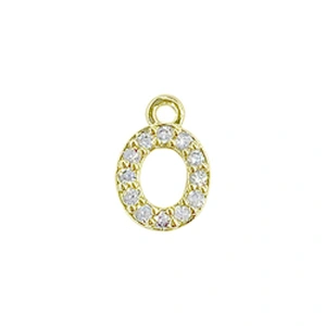 Micro Pave Pendants pave charms Bracelet diy earring charming part Bracelet Accessories Pendant letter charms for jewelry making