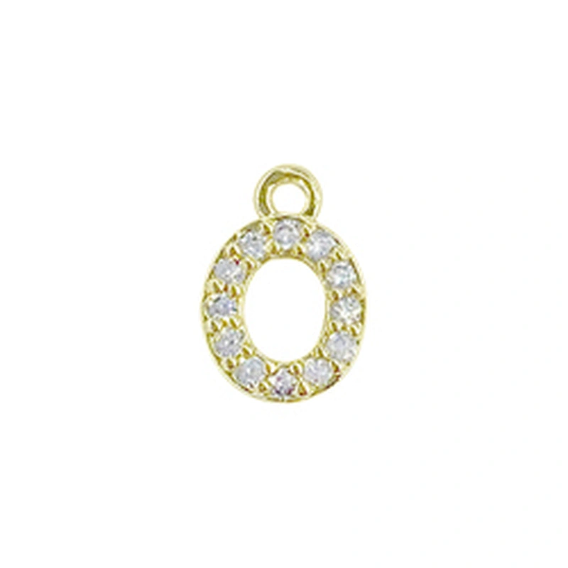 Micro Pave Pendants pave charms Bracelet diy earring charming part Bracelet Accessories Pendant letter charms for jewelry making