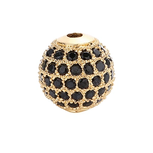 10mm DIY CZ Beads Micro Pave Spacers Cubic Zirconia Jewelry Wholesalers  Accessories Round Beads For Jewelry Bracelet Making