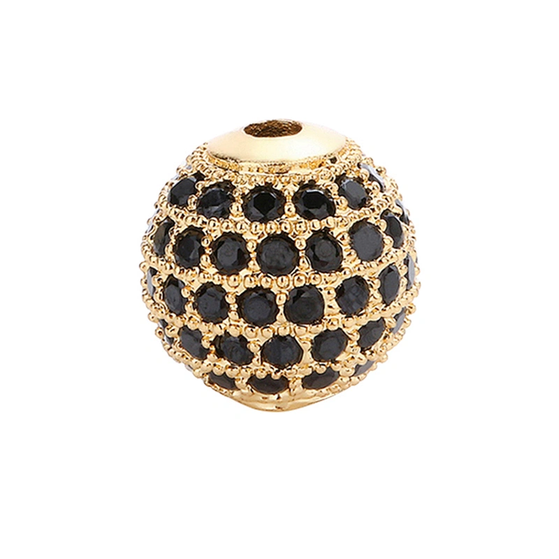 10mm DIY CZ Beads Micro Pave Spacers Cubic Zirconia Jewelry Wholesalers  Accessories Round Beads For Jewelry Bracelet Making