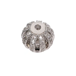 Brass Beads Watermelon Bracelet DIY CZ Jewelry Necklace Micro Pave Connectors Hairpin Accessories Round Beads For Jewelry Making