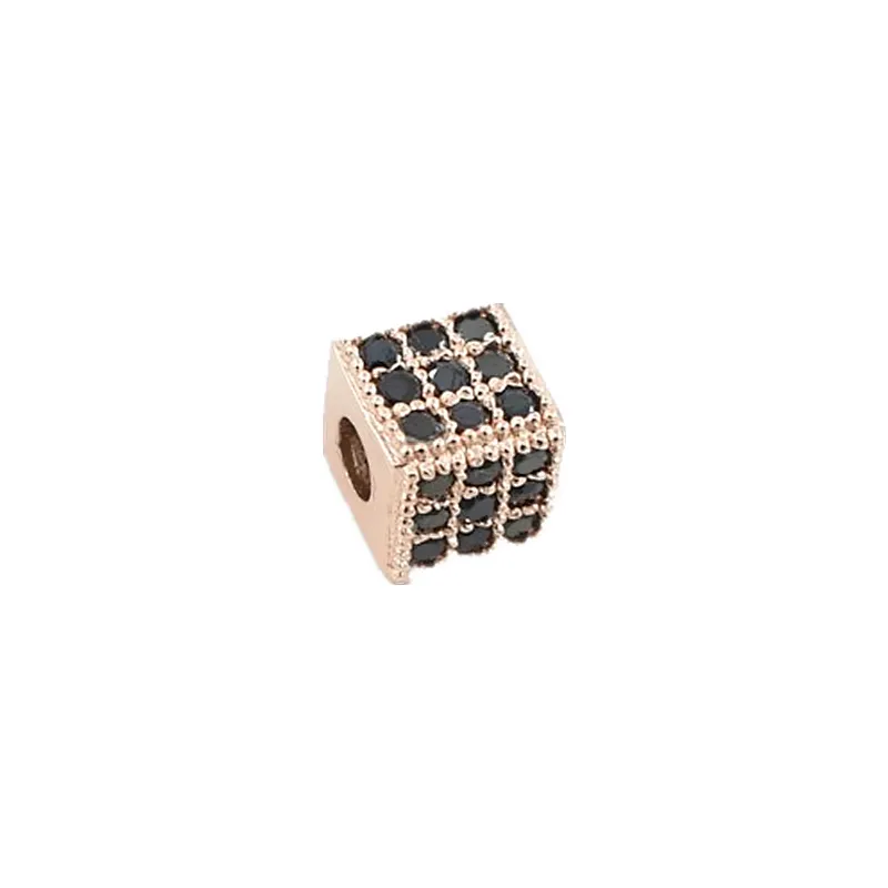 CZ Bead Cubic Brass Square Beads  Jewelry Parts  Spacer Beads  Jewelry Parts  Bracelet DIY Bracelet Charms  For Jewelry Findings