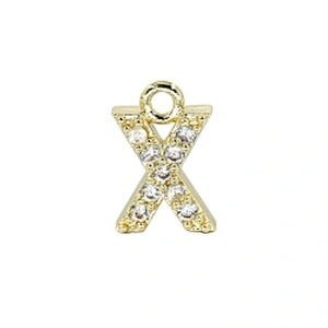 Micro Pave Pendants pave charms Bracelet diy earring charming part Bracelet Accessories Pendant letter charms for jewelry making