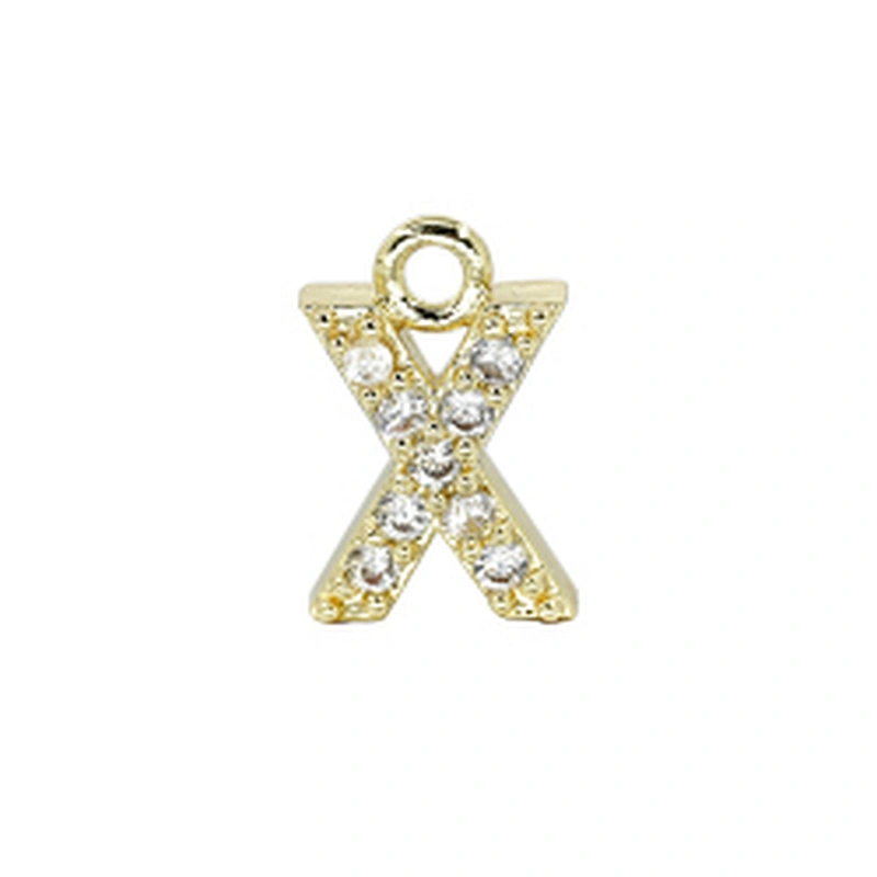 Micro Pave Pendants pave charms Bracelet diy earring charming part Bracelet Accessories Pendant letter charms for jewelry making