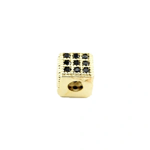 CZ Bead Cubic Brass Square Beads  Jewelry Parts  Spacer Beads  Jewelry Parts  Bracelet DIY Bracelet Charms  For Jewelry Findings