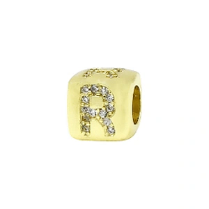 Alphabet Bead  Micro Pave Connectors  Bracelet DIY  Brass CZ Zirconia Beads Bracelet Accessories Letter Beads For Jewelry Making