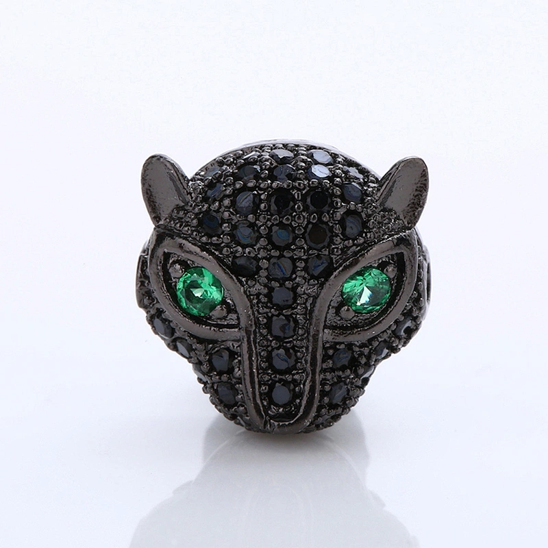 CZ Cubic Bead Earrings Material Jewelry Leopard Brass Beads Spacer Accessories Jewelry Necklace Accessories For Jewelry Findings