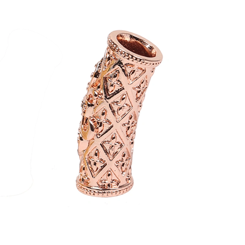 Brass Iris Curved Pave Tube Beads Bracelet Cross Charms Micro Pave Connectors Tube Beads Earring Components For Jewelry Making