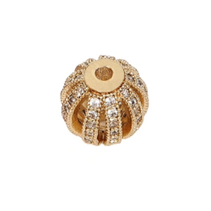 Brass Beads Watermelon Bracelet DIY CZ Jewelry Necklace Micro Pave Connectors Hairpin Accessories Round Beads For Jewelry Making