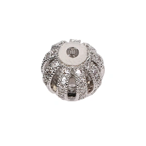 Brass Beads Watermelon Bracelet DIY CZ Jewelry Necklace Micro Pave Connectors Hairpin Accessories Round Beads For Jewelry Making