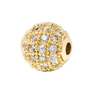 8mm CZ Spacer Beads Jewelry Parts Making Wholesalers Earring Charms Necklaces Micro Pave DIY Round Beads for Jewelry Making