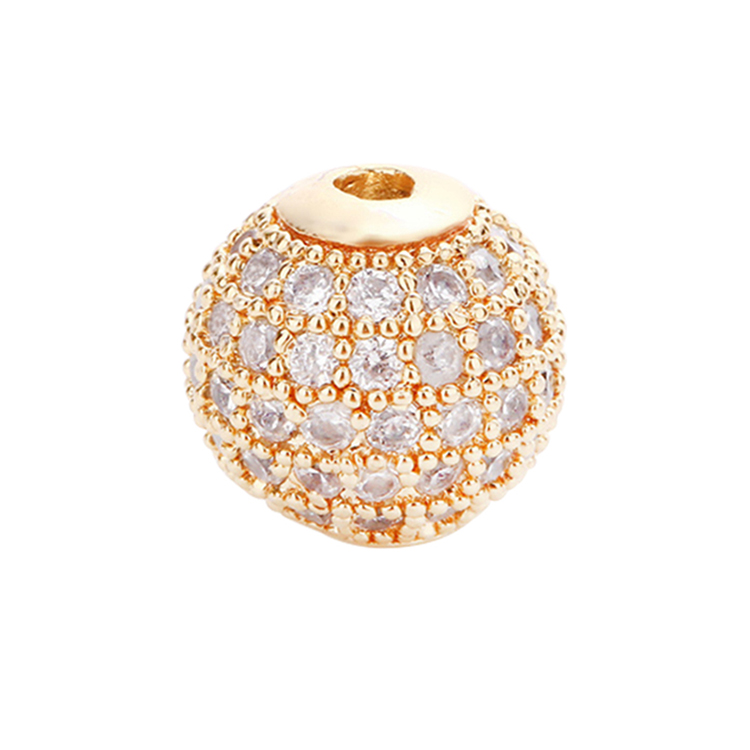 10mm DIY CZ Beads Micro Pave Spacers Cubic Zirconia Jewelry Wholesalers  Accessories Round Beads For Jewelry Bracelet Making