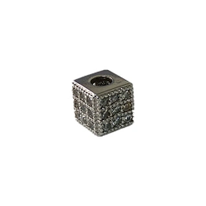 CZ Bead Cubic Brass Square Beads  Jewelry Parts  Spacer Beads  Jewelry Parts  Bracelet DIY Bracelet Charms  For Jewelry Findings