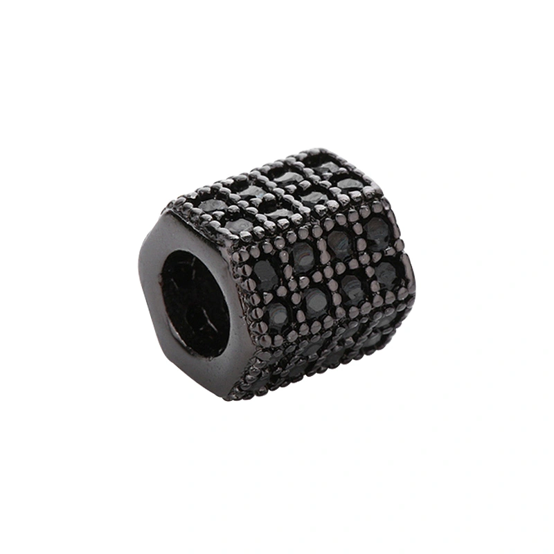 Cubic Jewelry Parts  Beads Spacer Bracelet Polygon Large Hole Beads Necklace Beads DIY Jewelry Charms Charms For Jewelry Making