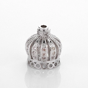 CZ Brass Crown Beads Necklace Beads DIY Metal Jewelry Accessories Jewelry Findings & Components Raw Materials For Jewelry Making