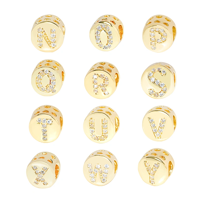 letter charms for jewelry making spacer beads beaded bracelets with letters golden letter beads of spacer charm pave spacer