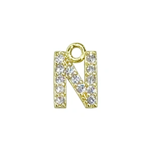 Micro Pave Pendants pave charms Bracelet diy earring charming part Bracelet Accessories Pendant letter charms for jewelry making