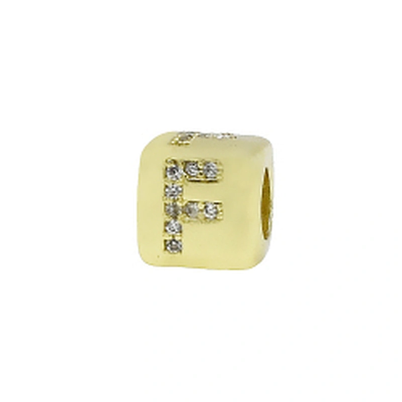 Alphabet Bead  Micro Pave Connectors  Bracelet DIY  Brass CZ Zirconia Beads Bracelet Accessories Letter Beads For Jewelry Making