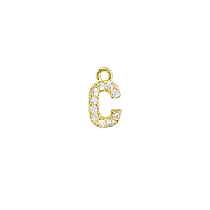 Micro Pave Pendants pave charms Bracelet diy earring charming part Bracelet Accessories Pendant letter charms for jewelry making